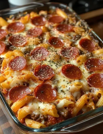 Pepperoni Pizza Casserole