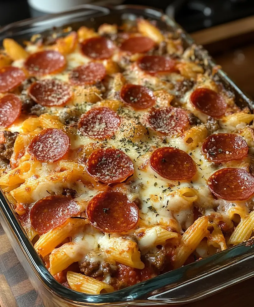 Pepperoni Pizza Casserole